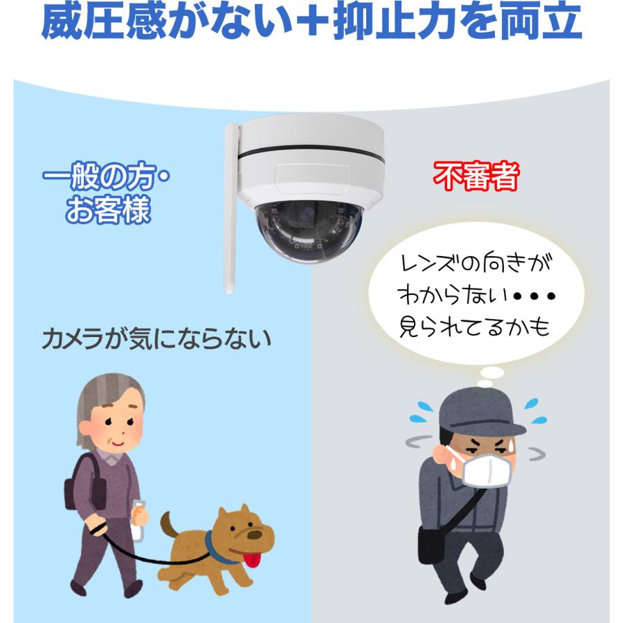 アキバガジェット 防犯カメラ 屋外 ワイヤレス 監視カメラ wifi ドーム