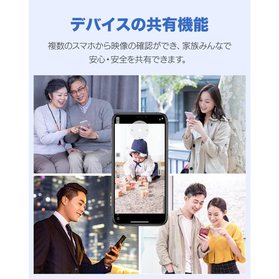 見守りカメラ 室内 ペットカメラ 犬猫 WiFi対応 双方向音声 夜間撮影