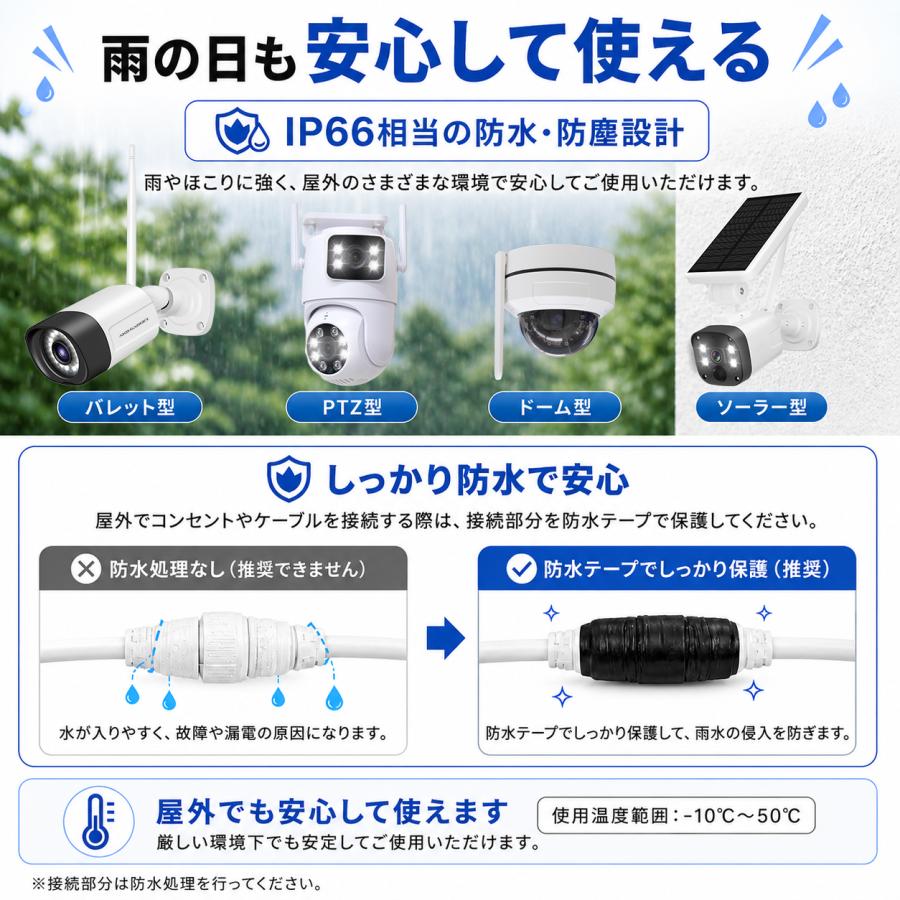 アキバガジェット 防犯カメラ 屋外 wifi ワイヤレス モニター付き