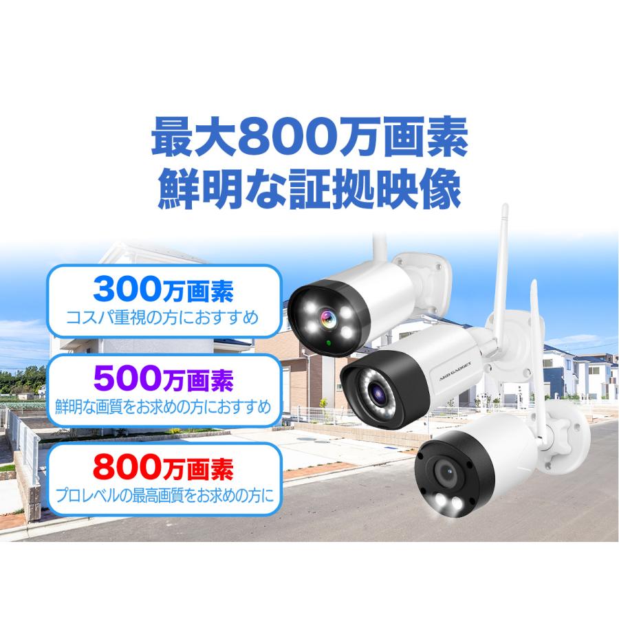 DKSHIW防犯カメラセット DKSHIW 防犯カメラセット 増設用 ワイヤレス防犯カメラ スマホ 防犯