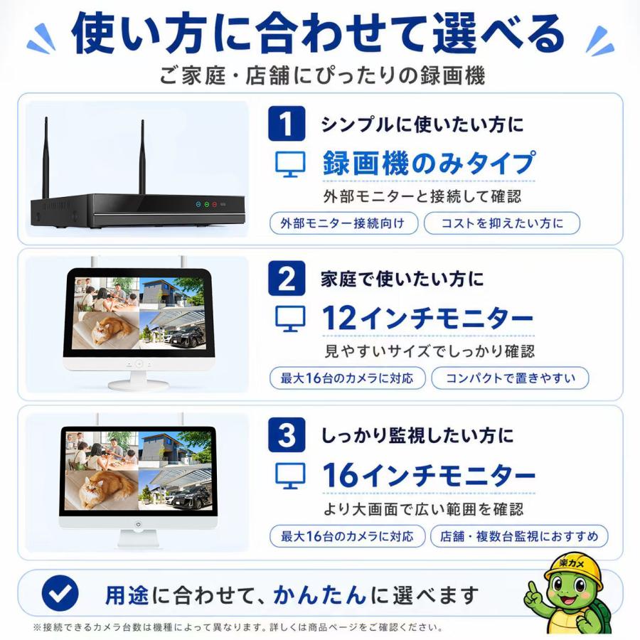 アキバガジェット 防犯カメラ 屋外 wifi ワイヤレス モニター付き