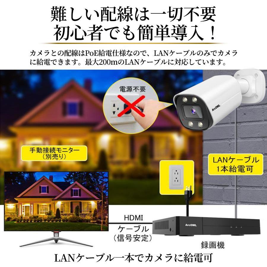 防犯カメラ    poe接続 AI人検知  センサーライト 夜間カラー 防犯カメラ poe接続 AI人検知 センサーライト 夜間カラー