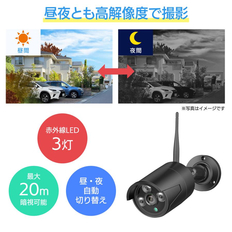 防犯カメラ4台　500万画素 アキバガジェット 防犯カメラ 屋外 セット wifi 家庭用 ワイヤレス