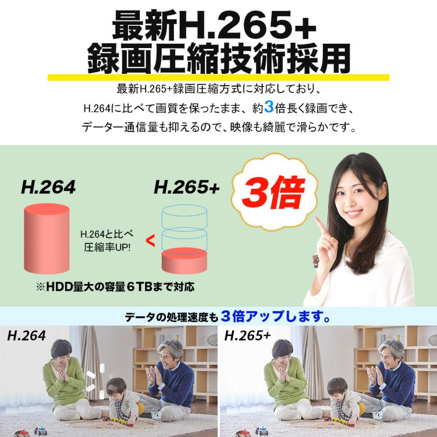 防犯カメラ 屋外 poe給電 セット 家庭用 PTZカメラ ４台セット 録画機セット 500万画像 防犯灯付き 動体検知 AI自動追尾 常時録画 遠隔監視 監視カメラ｜akb-gadegt｜15