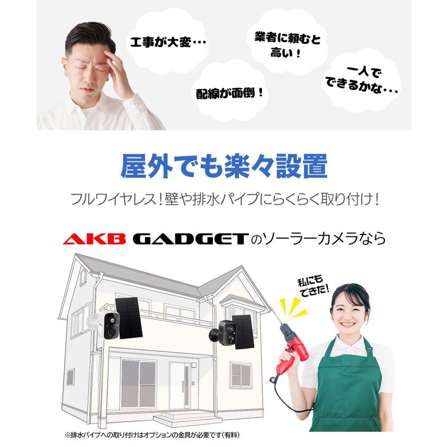 防犯カメラ ソーラー セット 監視カメラ 屋外 屋内 スマホ 同時通話