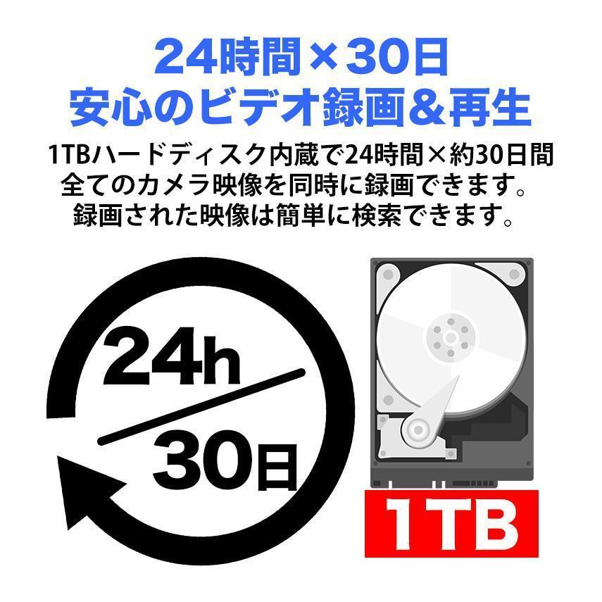 防犯カメラ 屋外 セット 家庭用 poe給電 PTZカメラ ４台セット 10インチ モニター 500万画像 防犯灯付き 動体検知 AI自動追尾 常時録画 遠隔監視 監視カメラ｜akb-gadegt｜13