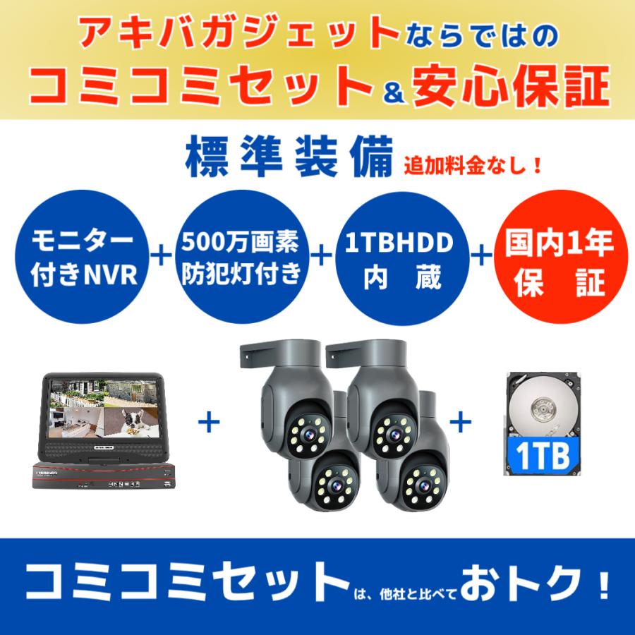 アキバガジェット 防犯カメラ 屋外 セット 家庭用 有線 poe給電 アキバガジェット 防犯カメラ 屋外 セット 家庭用 有線 poe給電