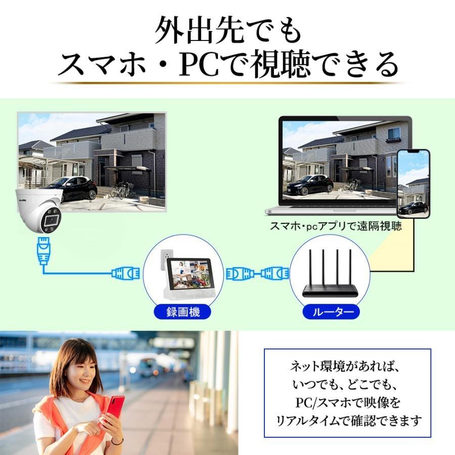 アキバガジェット 防犯カメラ 屋外 監視カメラ poe 2台セット 家庭用