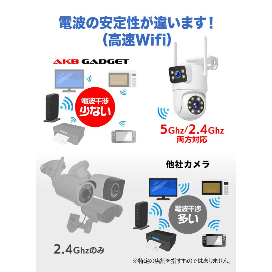 アキバガジェット 防犯カメラ ワイヤレス 屋外 家庭用 工事不要 WIFI