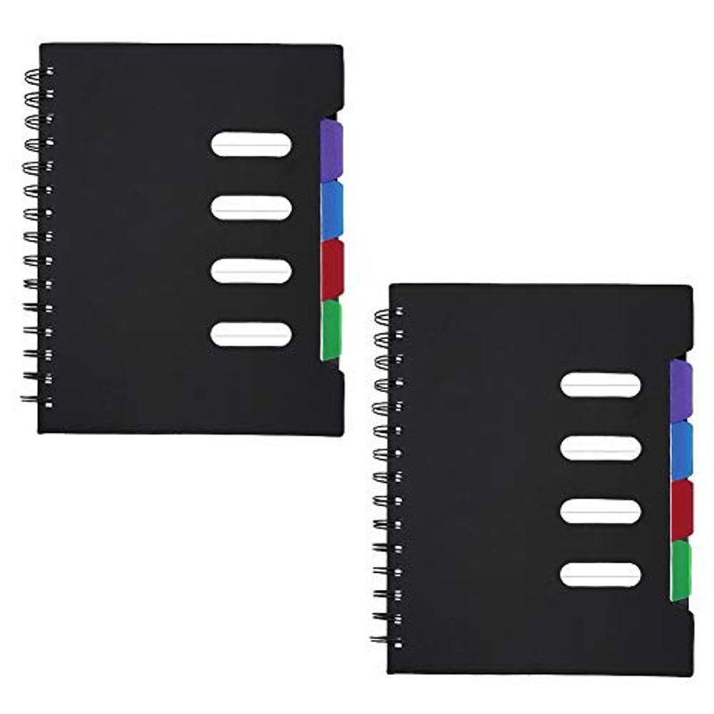 Minnilove ノート キャンパスノート メモ帳 手帳 Pp防水保護 A5 分類仕切りパッド ボタン保護 罫線 8mm幅 ブラック 2冊入 Hseopvubte Globeinfra In