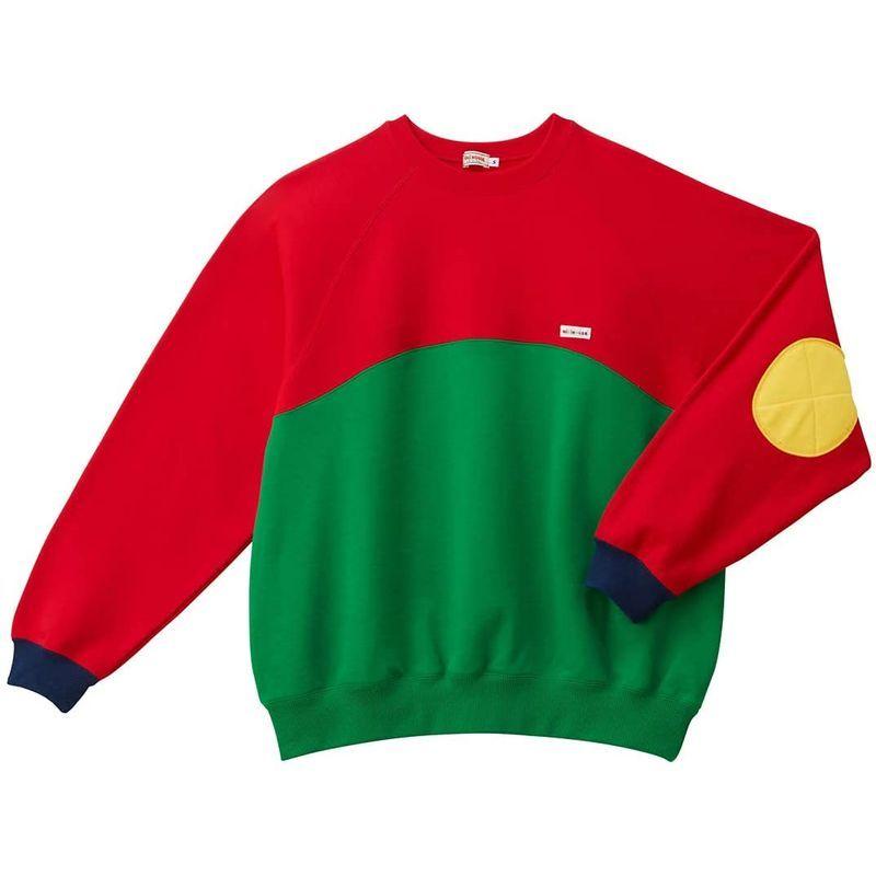 ミキハウス トレーナー （ 大人用 ） 男の子 女の子 親子ペア ロゴ キッズ 子供服 10-5671-826 S 赤×グリーン ミキハウス トレーナー 大人用 親子ペア ロゴ 赤×グリーン 男の子 女の子 キッズ 子供服 裏毛パイル