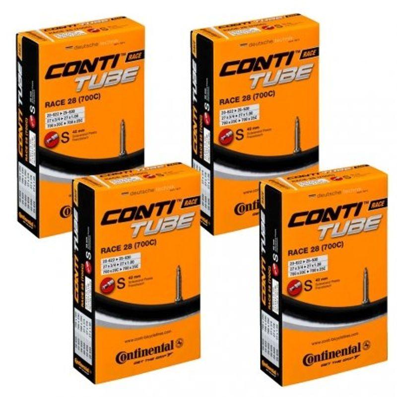 4 本セット コンチネンタル(Continental) チューブ Race28 700×20-25C（仏式42mm） 並行輸入品｜akd-shop