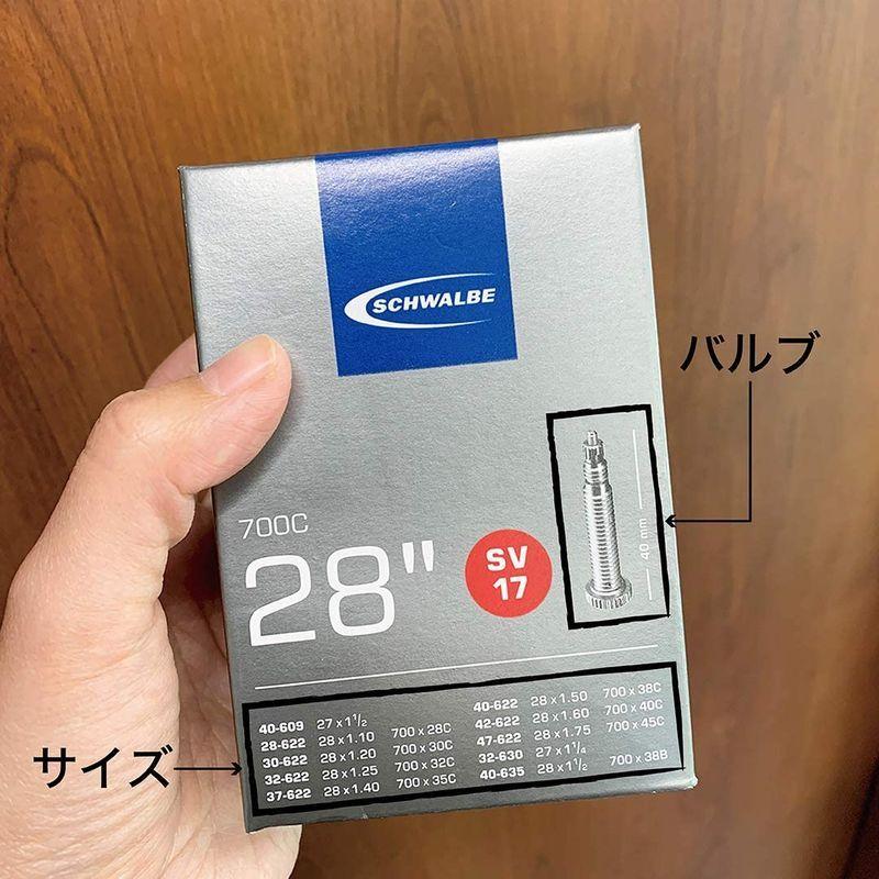 SCHWALBE(シュワルベ) 正規品18×1.50/1.75,17× 1 1/4用チューブ 米式 40?バルブ 5AV｜akd-shop｜04