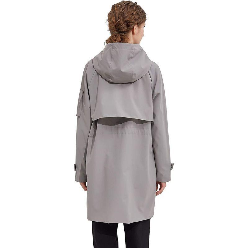 ランキングtop5 Orolay レディース レインコート トレンチコート ミドル丈 フード付き 撥水加工 防風 カジュアル 通勤通学 春秋アウター グレー X Www Ampselectric Com