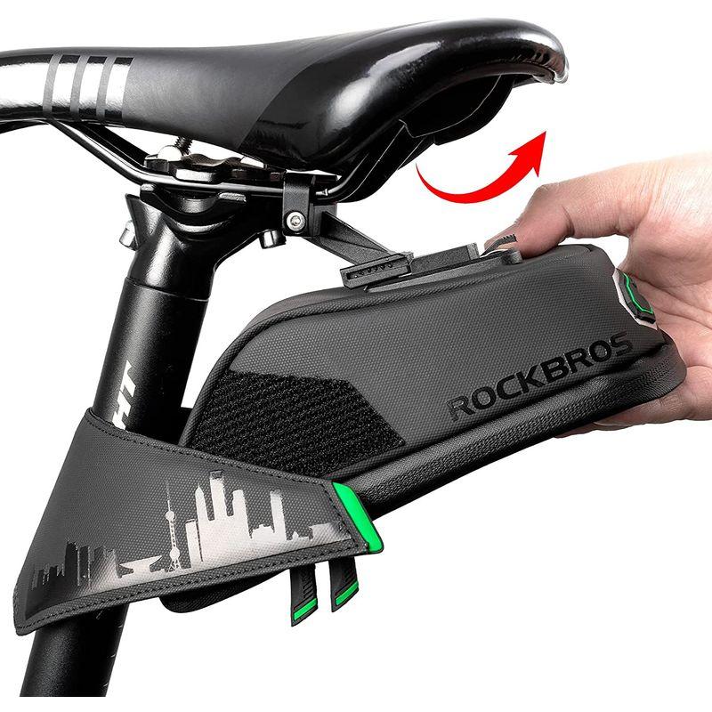 お気に入り】 ROCKBROS(ロックブロス)自転車 サドルバッグ ロードバイクサドルバック 大容量 防水 クロスバイク フレームバッグ テールライト 折りたたみ自転車 ROCK BROS サドル
