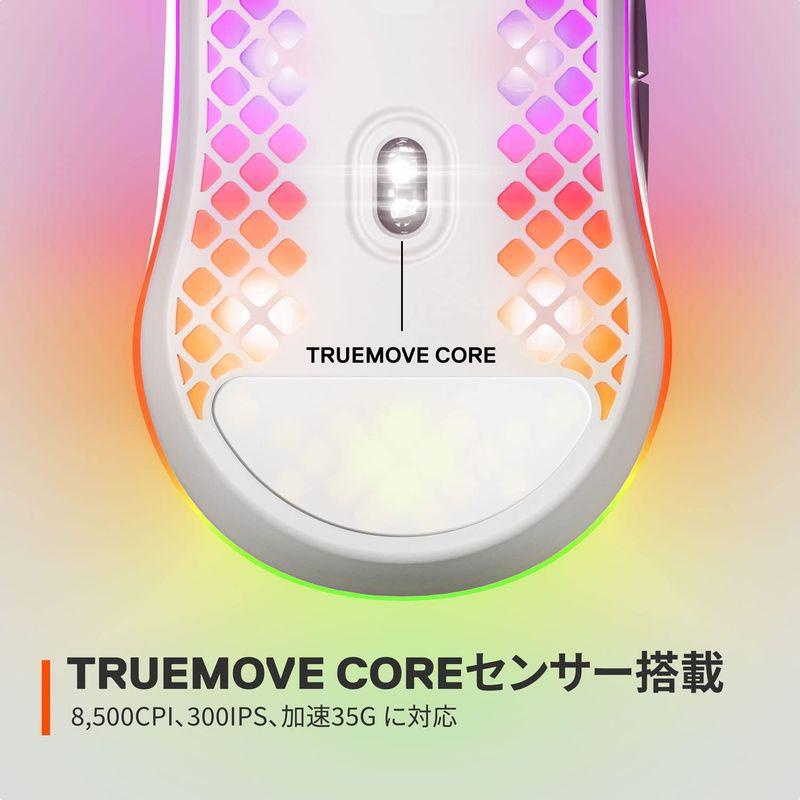 SteelSeries ゲーミングマウス 有線 Aerox 3 Snow 超軽量 IP54規格 防水 防塵 TrueMove Coreセンサ｜akd-shop｜10