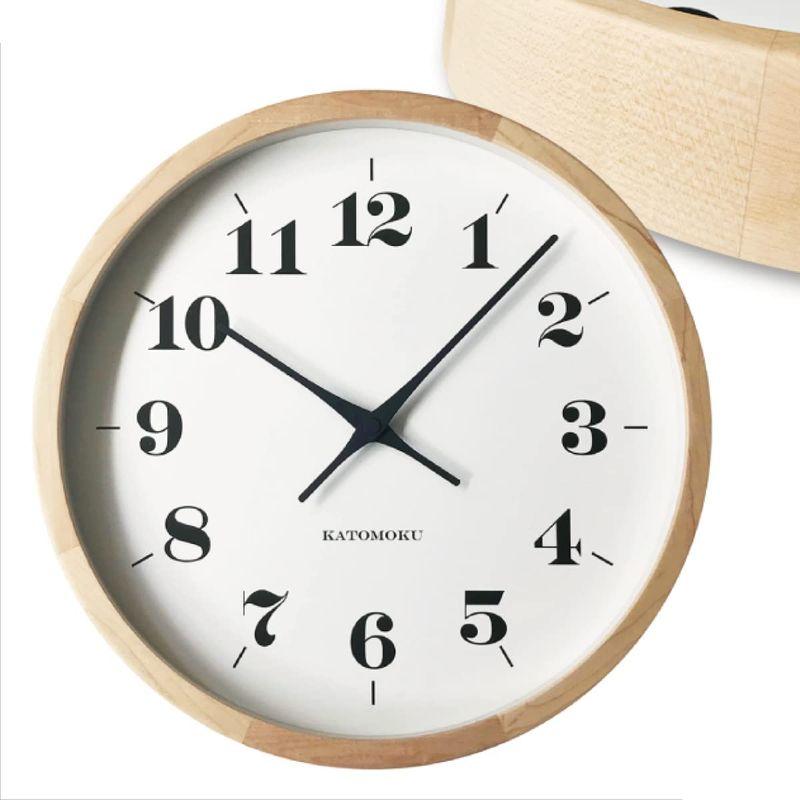 KATOMOKU muku clock 12 H.メープル 電波時計 連続秒針ムーブメント km-98 φ306mm (電波時計)｜akd-shop｜04