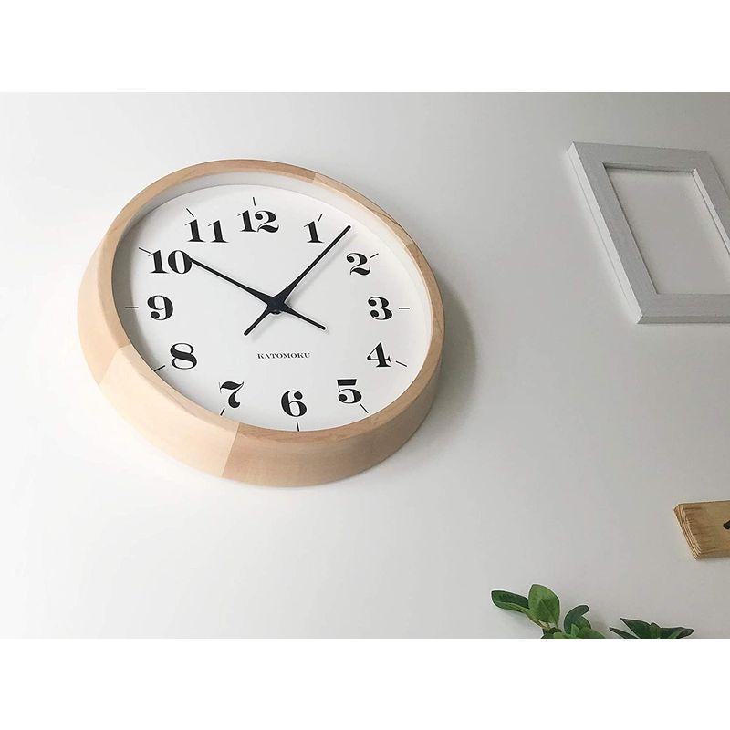 KATOMOKU muku clock 12 H.メープル 電波時計 連続秒針ムーブメント km-98 φ306mm (電波時計)｜akd-shop｜06