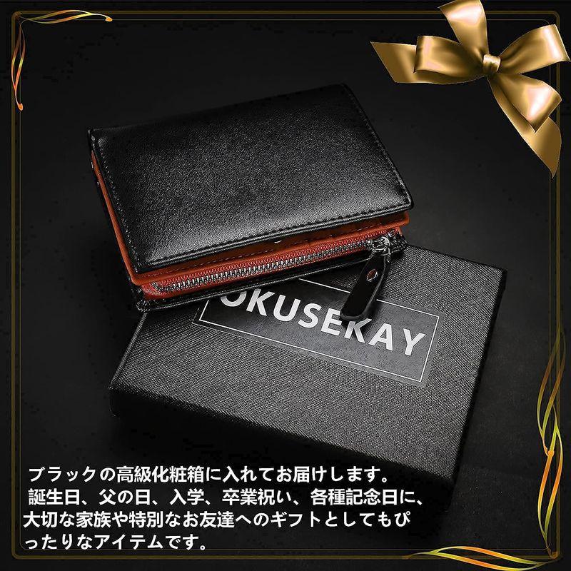 OKUSEKAY 二代目 財布 メンズ 二つ折り 札入れ 牛革 カーボン OKUSEKAY 二代目 財布 メンズ 二つ折り 札入れ 牛革 カーボン
