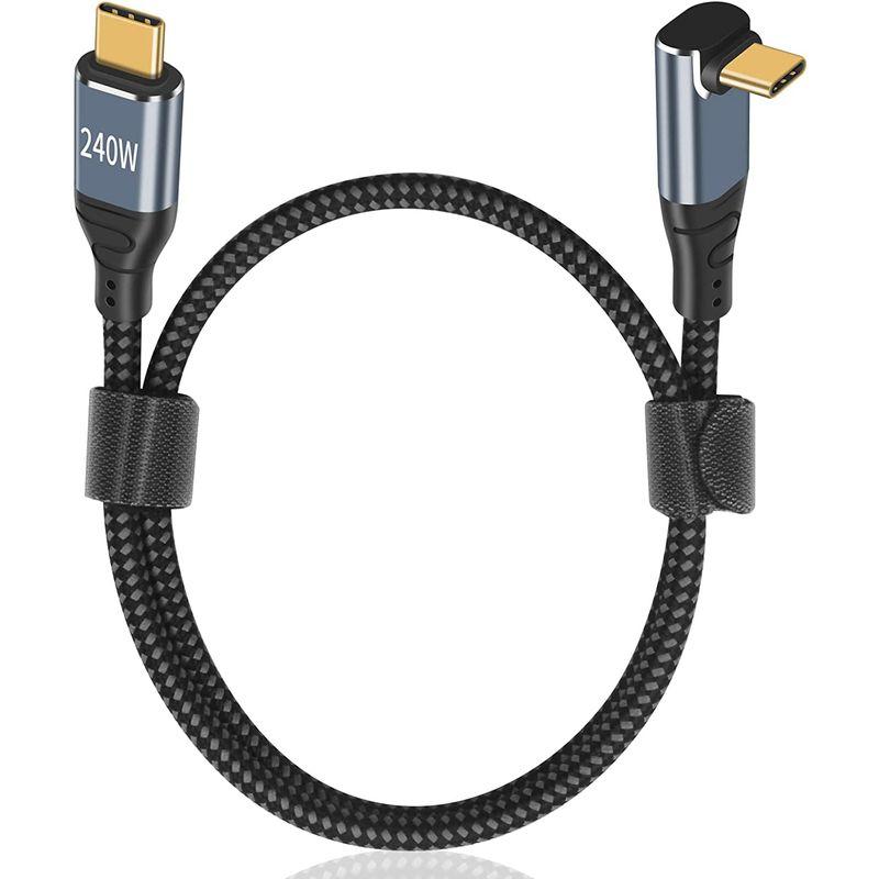 Poyiccot USB C L字 短いケーブル 50cm 240W/5A 急速充電 /USB2.0規格/ PD 3.1 対応USB-C ＆｜akd-shop｜02