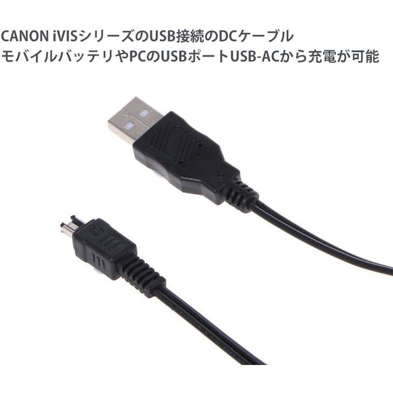 オーディオファン USBケーブル iVIS用 USB電源供給ケーブル CA-110 Canonカメラ ビデオカメラ 充電専用 ケーブル 約1｜akd-shop｜02