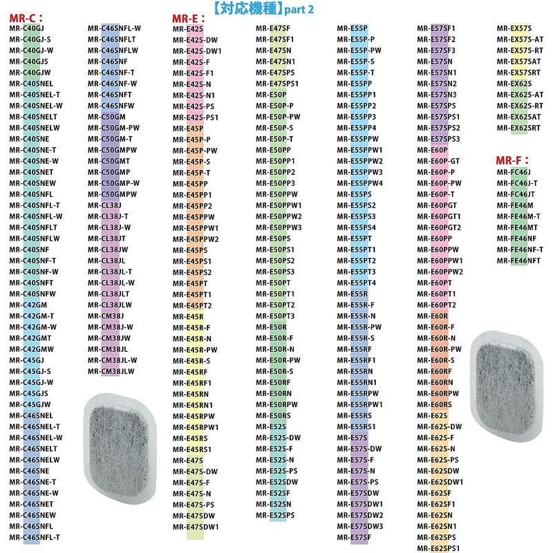 HOUQUA MRPR-01FT M20VJ5526 MR-JX52W 浄水フィルター 冷蔵庫 製氷機 フィルター 互換品 2枚入り｜akd-shop｜02