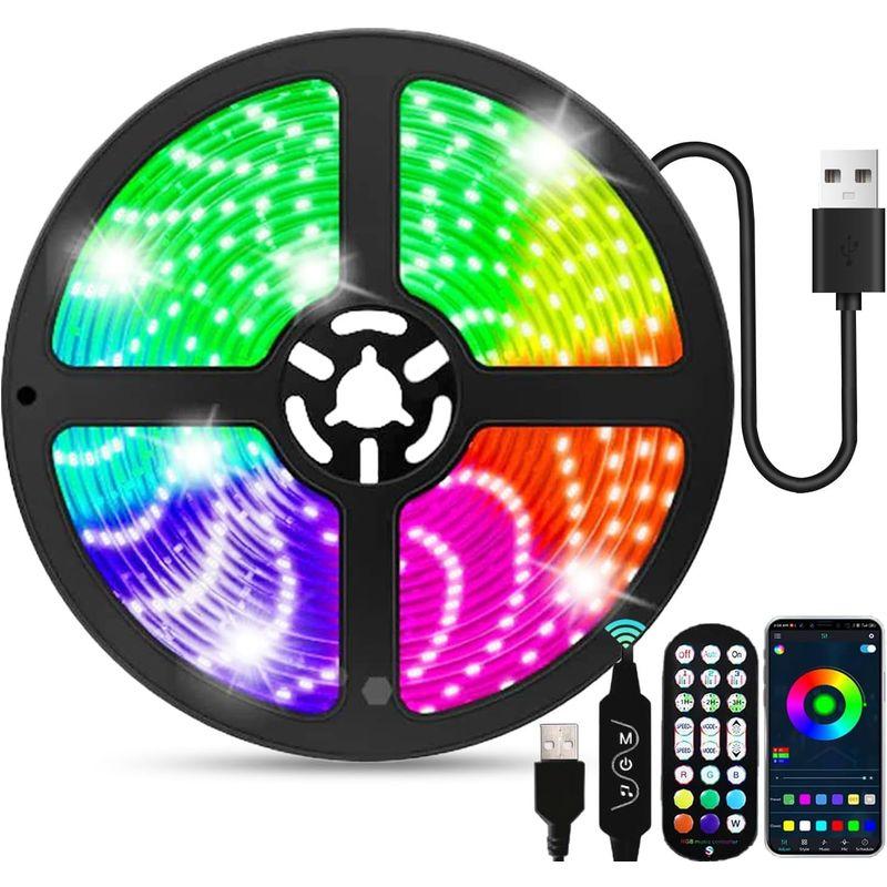 LEDテープライト RGB 調光調色 5 m USB LEDランプバンド、RGB LEDテレビバックライトLEDランプバンド 4モード、LE｜akd-shop｜06