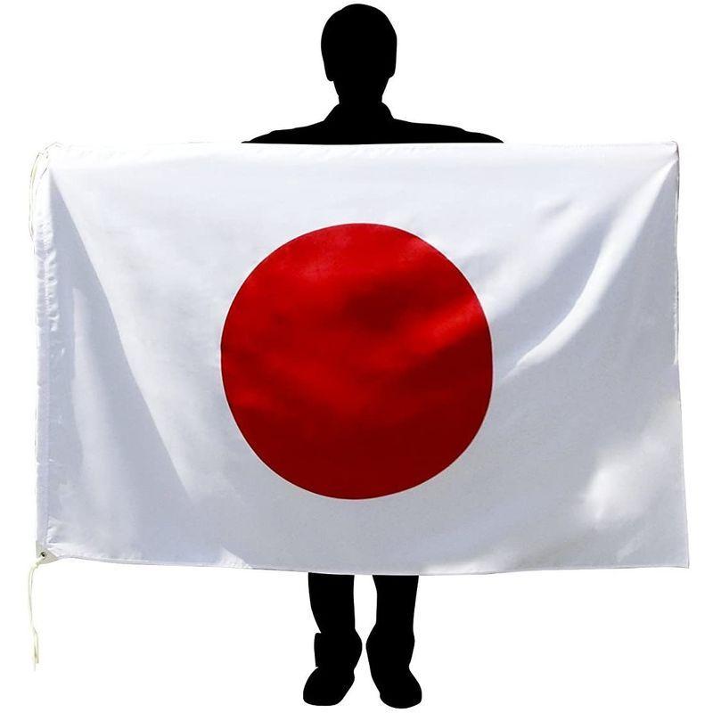 国旗 日本国旗 日の丸・水をはじく撥水加工付き テトロン 100×150ｃｍ 日本製｜akechi-shouji｜02