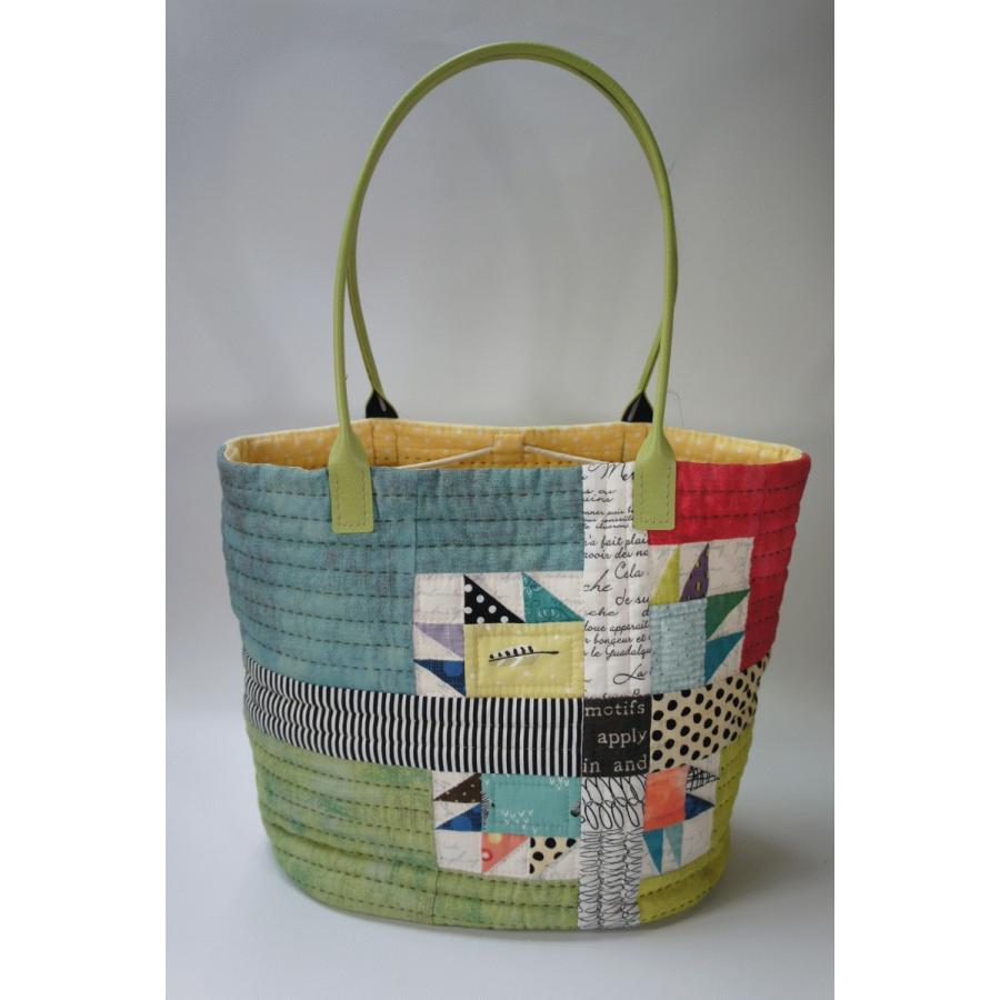 当店限定品 柴田明美 パッチワークキット ベアーズポーのバッグ 持ち手