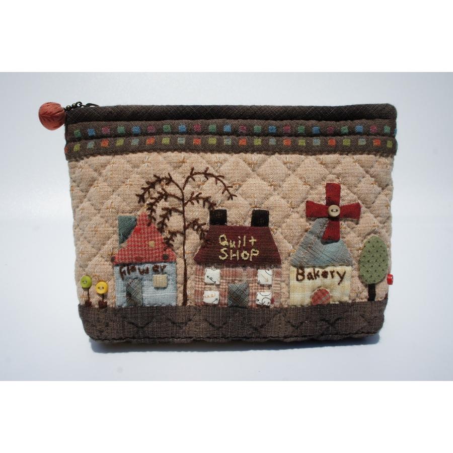 柴田明美のパッチワークキット キルトショップのポーチ ピンク