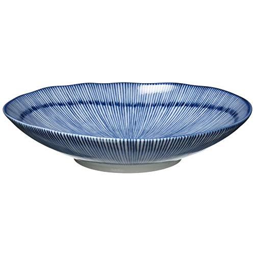 美濃焼 細十草柄 楕円鉢 オーバル 皿 プレート 煮物皿 幅約19.5×奥行き