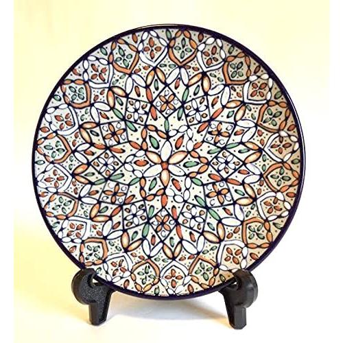 激安通販 おしゃれ 取り皿 小皿 誕生日 インテリア お部屋 輸入品 メキシコ 17cm 皿 飾り 陶器 花柄 一点物 手描き 海外 丸皿 食器 おもちゃ Tomartrust Org