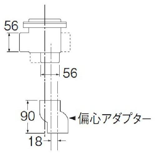 SANEI　浴室排水ユニット　150mmタイル用　呼び50VUパイプ用　H903-600　縦・横排水兼用