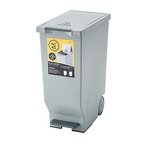 東谷(Azumaya-kk) フタ付きゴミ箱 グレー W26×D44.5×H58cm LFS-764GR