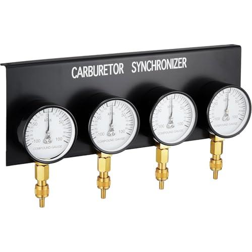 デイトナ(Daytona) バイク用 4連 バキュームゲージ キャブレター 同調