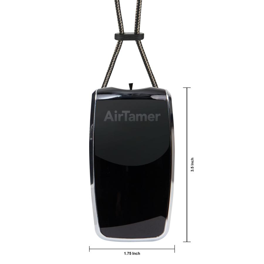 AirTamer A320 充電式パーソナル空気清浄機、実証済みの性能、ウイルスおよび汚染物質テスト済み*、ブラック、レザー トラベル ケース付き_7