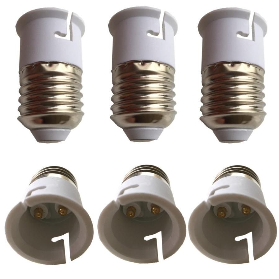 DZYDZR 6個 LED 電球ソケットベースE26→B22 ランプホルダー変換