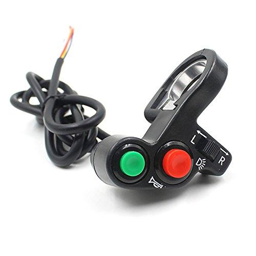 Andux Space バイク プッシュスイッチ ハンドルバー ハザード スイッチ