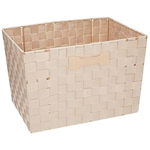 ちどり産業(Tidorisangyou) バスケット ベージュ 38×26×H25cm : KEN