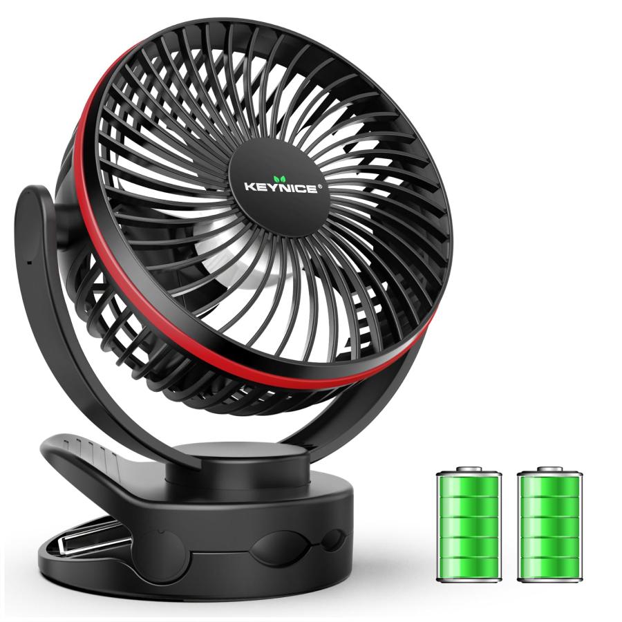 KEYNICE usb扇風機 卓上扇風機 クリップ 充電式 usbファン 超強風 静音