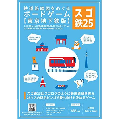 スゴ鉄25【1】：リアル鉄道路線図ボードゲーム［東京地下鉄版
