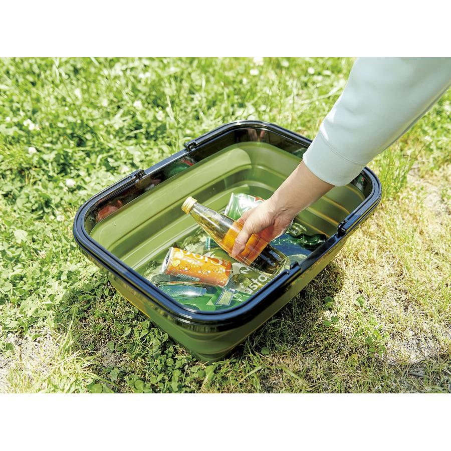 pastool 薄くたためるバスケット持ちて付たっぷり入る16L : KENちゃん