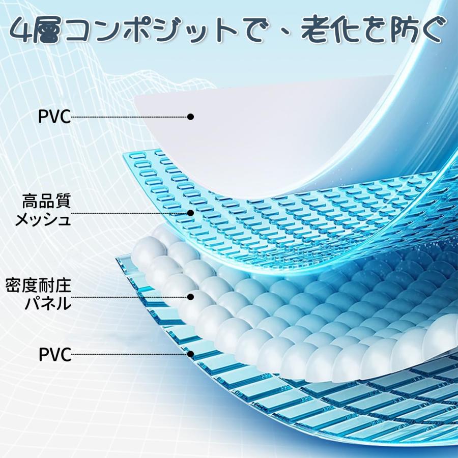 OMATA 【2025新改良 工場直売 非膨張式プール】新デザイン ビニールプール 空気入れ不要 大型 子供用 家庭用 長方形 折り畳み式 収納便利_3