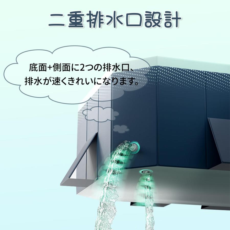 OMATA 【2025新改良 工場直売 非膨張式プール】新デザイン ビニールプール 空気入れ不要 大型 子供用 家庭用 長方形 折り畳み式 収納便利_4
