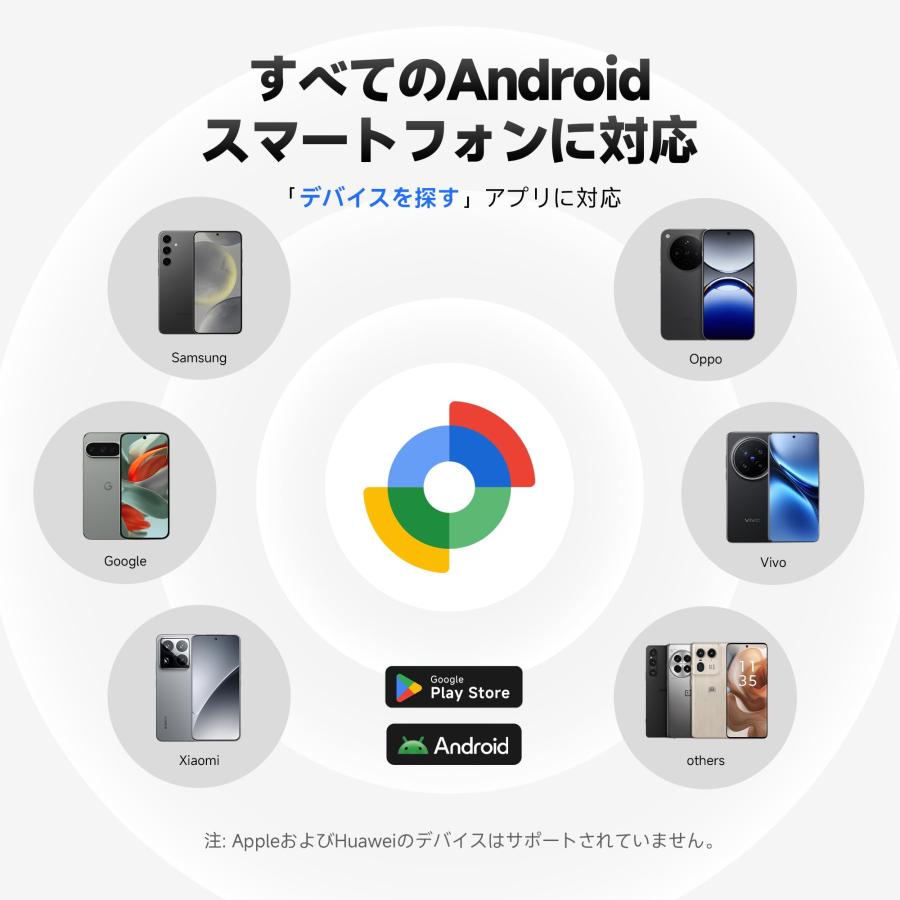 MiLi Android スマートタグ エアタグ 紛失防止タグ（4個セット）Go MiLi Android スマートタグ エアタグ 紛失防止タグ（4個セット