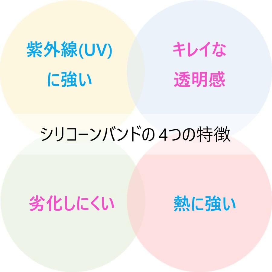 劣化しにくい輪ゴム オーバンド シリコーンバンド #16 〈 50g透明袋 〉 カラーミックス 6色入り 少量 包装 シリコン素材 長持ち・長期保管・｜akenonatter4｜04