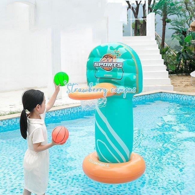 2023新型ビニールプール大型プール滑り台付きバスケット付き水遊び空気入れ不要自動膨脹家庭用プール猛暑対策家庭用屋外自宅  I1313668856(11607円)