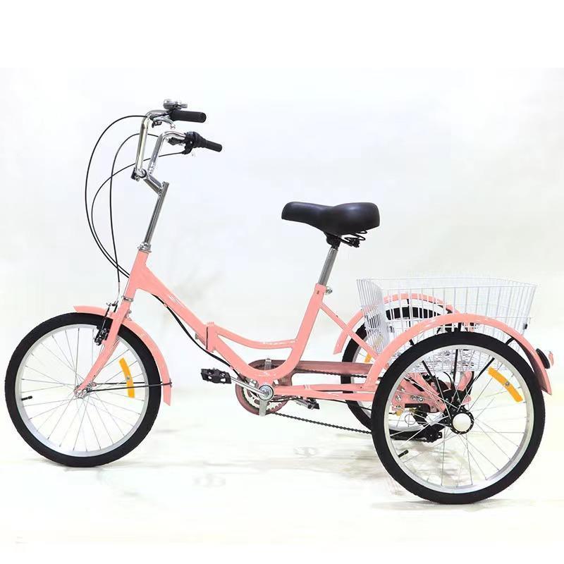 大人気 大人用三輪車 24インチ 7スピード 3輪自転車 大人用 三輪自転車 トライク マンパワーペダル 三輪車 男性女性向け 買い物かご付き 【SK8461992025】(29515円)