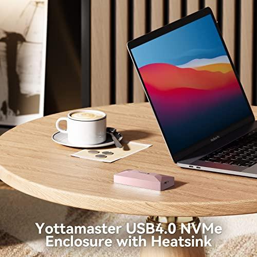 Yottamaster M.2 SSD 外付けケース USB4.0 NVMe M.2 SSDケース 40Gbps超高速 Thunderbolt3/4 USB3.2/3.1/3.0互換性あり アルミ製 M.2 SSD 外付け エンクロージャ USB3 SSD NVMe SSDケース 10Gbps USB