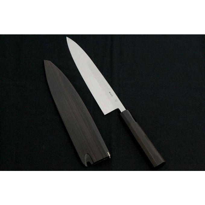 未使用品｜東源一文字正國 相出刃包丁 八寸 水焼 本焼 青鋼 両鏡面